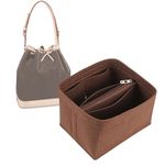 Lckaey Purse Organizer for NOE inner bag NOE BB bucket bag Petit NOE NM storage bag small zipper insert3053coffee-M