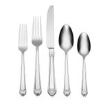 Oneida Eave 20 Piece Everyday Flatware, Service for 4, 18/0 Stainless Steel, Silverware Set