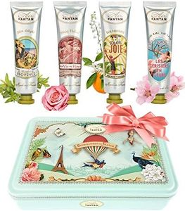 Mom Gift Hand Cream Set - 4 Piece Gift Set Un Air d'Antan Hand Lotion Set for Women - Working Hands Hand Cream Set Shea Butter, Sweet Almond Oil Include Scents of Verbena, Floral, Rose, Cherry Blossom