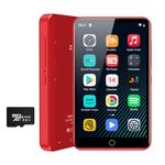 80GB MP3 Player with Bluetooth and WiFi, 4.0" Full Touchscreen Mp4 Mp3 Player with Spotify, Audible, Amazon Music, Android Music Player with Speaker, FM Radio, E-Book, Up to 1TB (Red)