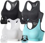 FITTIN Racerback Sports Bras 4 Pack