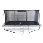 Jumpking 11.5ft x 16ft Rectangular Pro Trampoline With Safety Enclosure Net & Ladder ❘ Outdoor Garden Trampoline For Adults & Kids With 110gsm Net & Hard Wearing Surround Pad - 10 Year Warranty