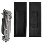 Taiyyi 2 Pcs Belt Knife Pouch Nylon Case Oxford Cloth Sheath Folding knife suitable for outdoor use up to 13 cm in length