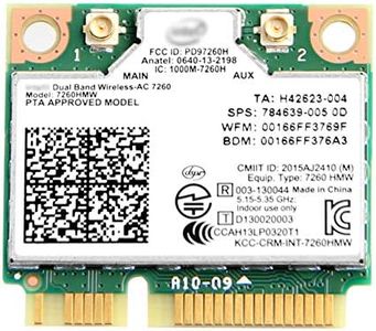 7260ac Half Mini pcie WiFi Card 7260HMW Dual Band Wireless-AC 7260 PCIe WiFi Adapter 2x2 Wi-Fi BT4.0 802.11 b/a/g/n/ac PCI Express Mini Network Card for Windows 7 8 10