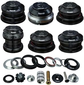 Thinvik Bike Headset 1-1/8 inch-Basic Series of Threadless Road Bike MTB Bicycle Headsets, 34 mm Head Tube Straight Tapered Steerer Fork Bearing for MTB Road Bikes, Black