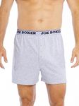 Joe Boxer Men's 3 Pack Cotton Loose Boxer, Grey, L