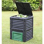 Large Garden Composter Bin Organic Waste Compost Converter Eco Friendly - 300L, Flat Packed