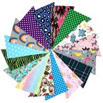 Groomers World - Pattern Bandanas - 100 Multi-Coloured Tieback Scarves - For All Dog Breeds & Sizes