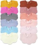 DOSMINE Muslin Baby Bibs for Drooling and Teething Newborn Drool Bibs for Baby Girl Boy