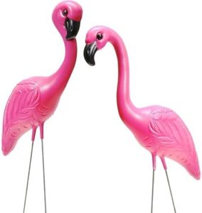 Fun Express Pink Flamingo Yard Ornaments (1-Pack of 2) 34 Inches When Assembled