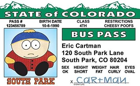 Signs 4 Fun Parody Driver’s License | Cartman Pass ID | Fake ID Novelty Card | Collectible Trading Card Driver’s License | Novelty Gift for Holidays | Made in the USA