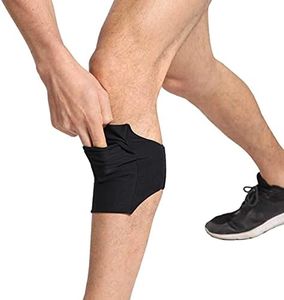 Ailzos Cell Phone Leg Band Equestrian Riders On The Leg Cell Phone Holder for Calf, Running Workouts Arm Band Strap Pouch for Jogger for iPhone 6 6S 7 8 X Plus, Samsung Galaxy S9/8/7/6, Black, Large