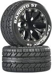 Duratrax ST 2.8" family of tires Bandito Mounted, 1/2" Offset Black