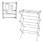 BLACK+DECKER BXAR61189E Extendable Compact Clothes Airer, Cool Grey, 7.5M Drying Space