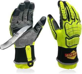 Intra-FIT Protective Gloves Cut Resistant Work Gloves, Oil & Gas Repellent Gloves EN 388:3X44EP, Rescue Extrication Gloves Impact Protection Abrasion Puncture Tear Resistant