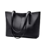 AKSUTI Women Tote Bag Leather Handbag Purses And Soft Shoulder Satchel Hobo Bags (Black)