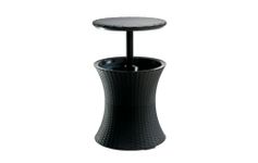 Keter Pacific Rattan Style Outdoor Cool Bar Ice Cooler Table Garden Furniture - Anthracite