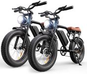Electric Bike for Adults, 2200W, 30/32MPH, 75 Miles, 48V 15.6AH Removable Battery, 7-Speed, 3 Modes, Full Suspension, Dual Disc Brakes, 20" All-Terrain Fat Tires, UL 2849 Certified Ebike (2 Packs)
