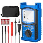 Digital Insulation Resistance Tester, RQ-6688F Voltage Meter 250/500/1000/2500V Megohmmeter 1MΩ~20GΩ w/ 1999 Count LCD Display, Data Hold & Backlight