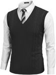 COOFANDY Men's Sweater Vest Sleeveless V Neck Knitted Slim Fit Casual Lightweight Pullover Sweater