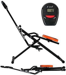 YELLOO - New Total Fitness Body Crunch PRO, Attrezzi Palestra Casa Uomo Donna con Display Calorie Bruciate, Attrezzo per Glutei, Addominali, Gambe, Multifunzione, Richiudibile e Salvaspazio (AB7700)