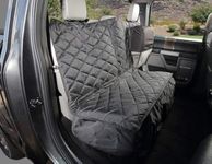 4Knines Crew Cab Truck Rear Bench Seat Cover with Hammock - Heavy Duty - Waterproof (Black, Driver Side)