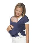Ergobaby Aura Baby Wrap Carrier & Sling for Newborn to Toddlers up to 11kg (0-3 yrs), 100% Viscose, Comfort & Stretch with Built-in Storage Pocket, Indigo