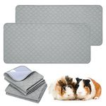 PAWCHIE 2 Pack Guinea Pig Cage Liner, Guinea Pig Fleece Liners Bedding 61 x 119cm / 24" x 47", Super Absorbent Pee Pads for Guinea Pigs, Hamsters, Rabbits & All Small Animals