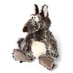 Sigikid BeastsTown Grimms Gangster Plush Toy for Children and Adults to Collect, Gift, Play, Cuddle, Grey/White/Wolf