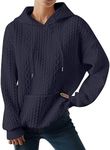 Womens Plus Size Long Sleeve Cable 