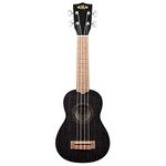 Kala KA-15S Black Satin Mahogany Soprano Ukulele - Black