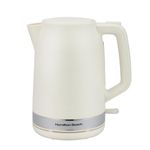 Hamilton Beach Ella Cordless Kettle, 1.7L, Boil Dry Protection, Auto Shut Off, Detachable Filter, Lift & Grip Handle, Push Button Lid, Water Level Window, UK Strix Technology - HBK3045MC, Matte Latte