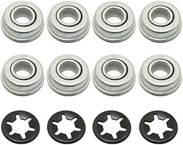 AcbbMNS 8Pcs Universal 1/2" Lawnmower Wheel Bearings & 4Pcs Wheel Push Clips for Honda Rover Masport Lawn Mower