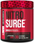 Jacked Factory NITROSURGE Shred Pre Workout Supplement - Energy Booster, Instant Strength Gains, Sharp Focus, Powerful Pumps - Nitric Oxide Booster & PreWorkout Powder - 30Sv, Fruit Punch