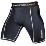 Meister Compression Rush Fight Shorts w/Cup Pocket - Black - Small (30-31)