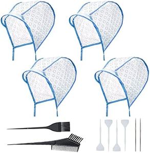 NITAIUN 12 Pcs Hair Highlighting Kit, 4 Pcs Hair Disposable Frosting Cap with Plastic Hook Needles, 2 Hair Dye Comb Hair Dye Brushes Salon Home Use Hair Coloring Supplies (12 Pcs)