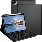 typecase Keyboard case for iPad Air 11 (M4/M3/M2, 2026/2025/2024), Air 5th/4th & Pro 11(4th/3rd/2nd/1st) with Multi Viewing Angle, PU leather, Magnetic Detachable Wireless Keyboard case, Pencil Holder