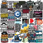 FUNKVERSE Set of 56 Waterproof Laptop Stickers for Programmers, Coders, Developers, and IT Professionals | Bike Helmet, Journal, Diary, Guitar, Bottle, Mobile Decals