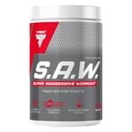 TREC Nutrition S.A.W - Pump Supplement - 400g Powder - Cherry-Grapefruit - Amino Acid – Arginine – Citrulline – Beta Alanine – Taurine - Extracts of Grapes – Caffeine – Creatine