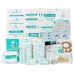 160 Piece First Aid Kit Bag Refill Kit - Includes 2 x Eyewash,2 x Instant Cold Pack, Bandage, 6 x Cleaning Towelette for Travel, Home, Office, Car, Camping, Boat, Workplace