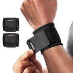 CAMBIVO Wrist Supports (2 Pack) for Pain Relief & Carpal Tunnel – Adjustable Compression Wrist Wraps for Weightlifting, Typing & Daily Support – Breathable Wrist Straps for Gym, Office & Night Use