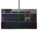 ASUS ROG Strix Flare II Animate 100% RGB Gaming Keyboard - Hot-swappable, ROG NX Blue Linear Switches, Customizable LED Display, PBT Keycaps, Acoustic Dampening Foam, Media Controls, Wrist Rest