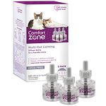 3 Refills | Comfort Zone Multi-Cat Pheromone Diffuser Refills (90 Days) for a Peaceful Home | Veterinarian Recommended | Stop Cat Fighting, Reduce Spraying, Scratching, & Other Problematic Behaviors