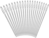 20pcs/pack Large-eye Blunt Needles Set 2" Round Point Steel Cross Stitch Needles for Embroidery Sewing Yarn Knitting