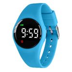 e-vibra Water Resistant Potty Training Watch Rechargeable Vibrating Alarm Reminder Watch Silent Wake Up Watch - with Lock, Blue, Modern