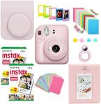 Clikoze Instant Camera Bundle with Fujifilm Mini 12 Blossom Pink Camera, Fujifilm 40 Shot Mini Film, Clikoze Mini 12 Case, Mini Album Book, Film Stickers, Colour Filters and Accessories