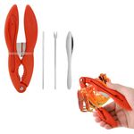 4Pcs Lobster Crackers,Helpful 3 in 1 Crab Leg Crackers Multifunctional Seafood Crackers,Strong Seafood Crab Crackers Lobster Legs Utensils Crab Leg Cracker Tools for Crab Legs