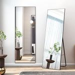 LVSOMT Full Length Floor Mirror, Free Standing Mirror, Full Body Mirror, Wall Mounted Hanging Mirror, Large Stand Up Mirror, Leaning Against Wall Mirror, Big Mirror for Bedroom Living Room, 65"x22"