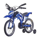 BSTSEL 16"/18" Kids Bike Boys Motocross Bike Kids Dazzling Motorcycle Bike Simulated Motorbike Sound Boys Bicycle Gift With Removable Stabilisers Wheels For Ages 2-8 Years Old (16inch, Blue)