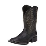 Ariat Men's Sport Western Wide Square Toe Western Cowboy Boot, Black, 9 EE US